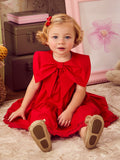 Children's Red Dress with Maxi Bow