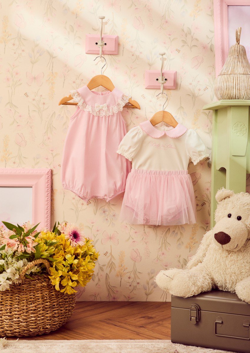 Pink Tulle Set with Collar
