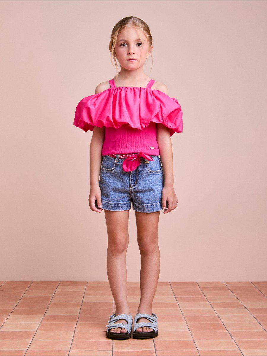Girls' Pink Balloon Top