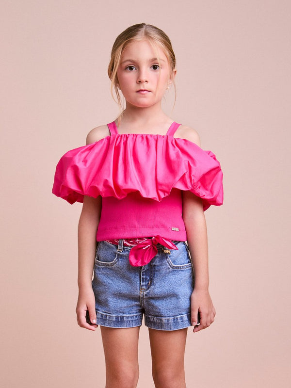 Girls' Pink Balloon Top