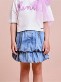 Light Blue Balloon Denim Skirt