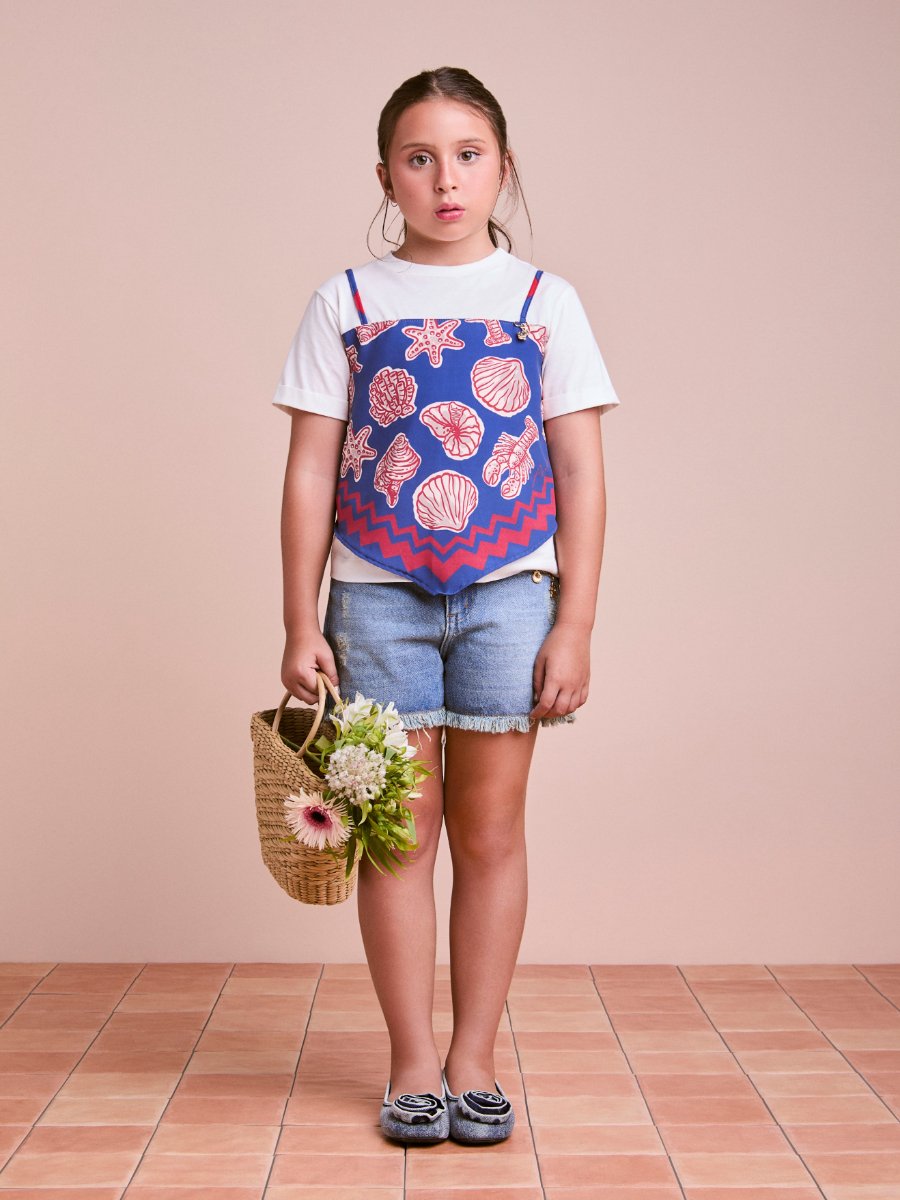 Children's Jeans Shorts with Chain