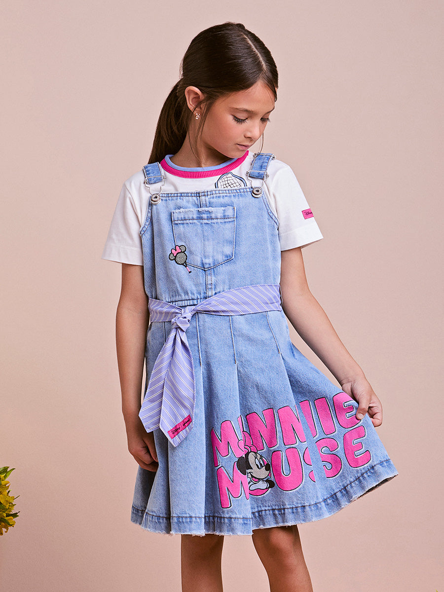 Children's Jeans Salopete with Tie Bow