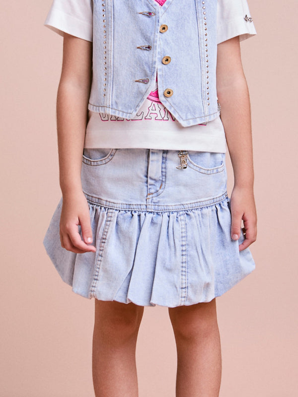 Traditional Balloon Children's Denim Skirt
