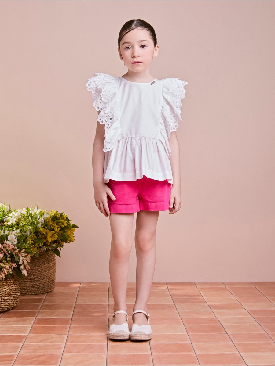 Children's Pink Twill Shorts