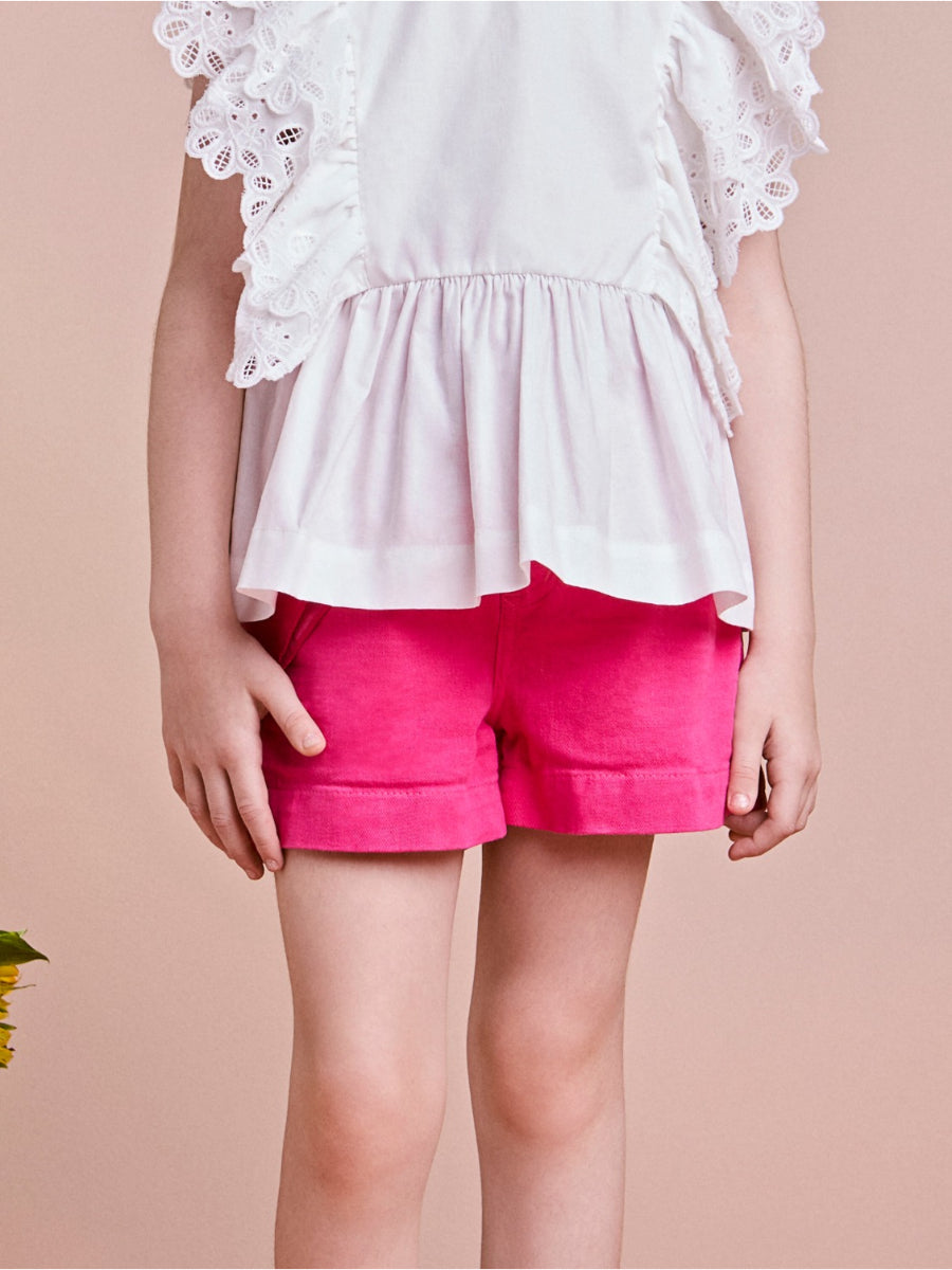 Children's Pink Twill Shorts