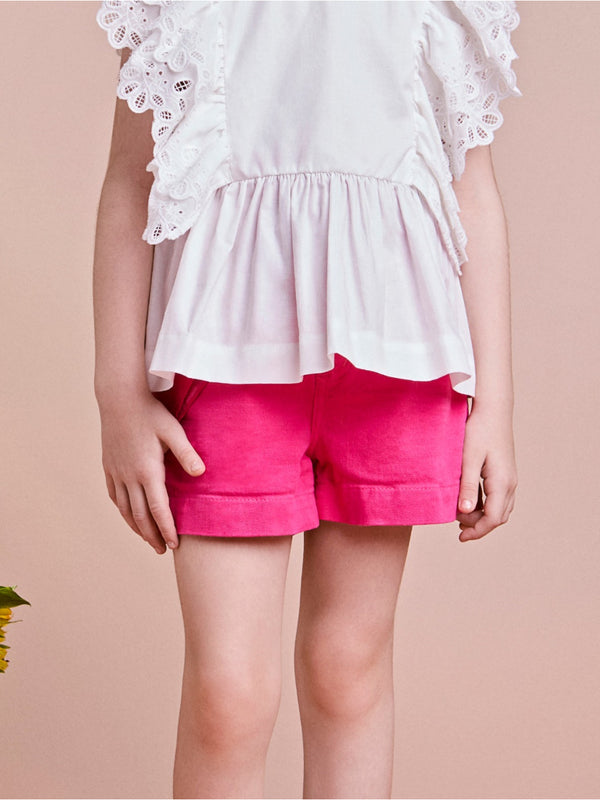Children's Pink Twill Shorts