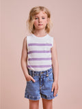 Lilac Striped Knitting Blouse