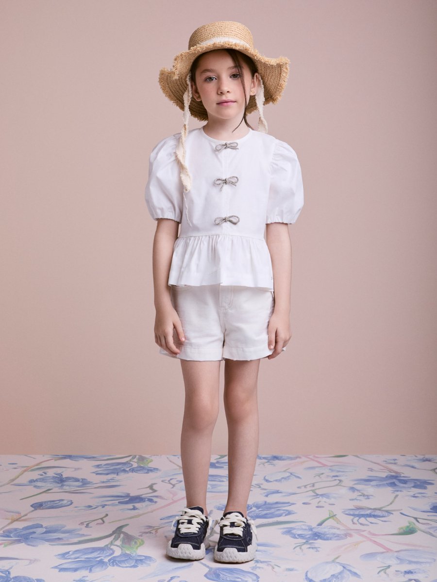 Girls' Balloon Top with Bows