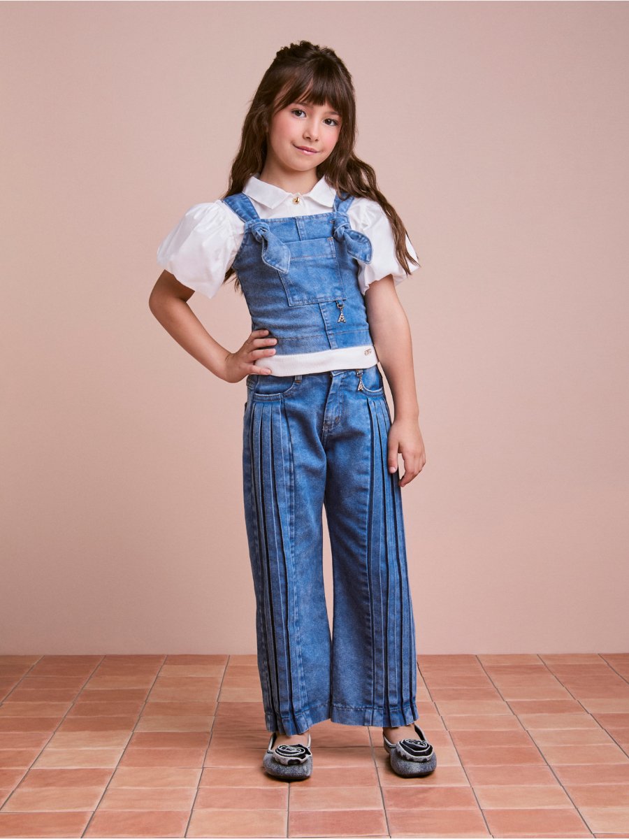 Off White Blouse with Balloon Sleeves