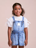 Jeans overalls with cutouts and rhinestones