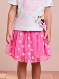 Tulle Skirt with Embroidered Daisies