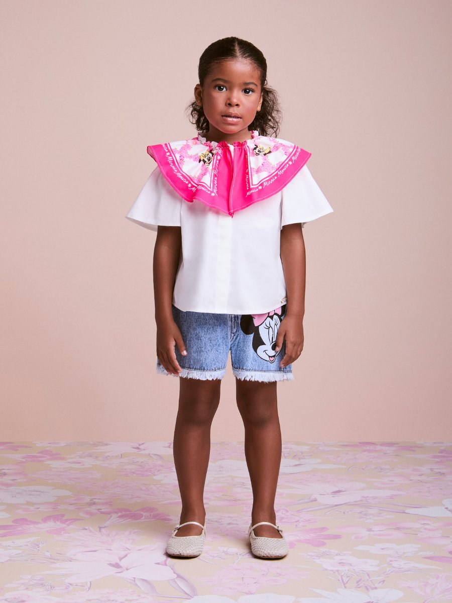 Minnie Pink Maxi Collar Shirt