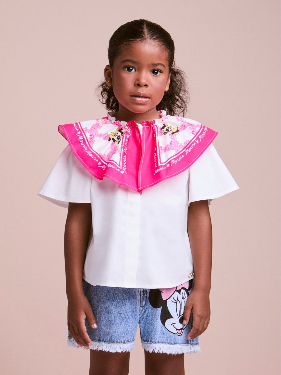 Minnie Pink Maxi Collar Shirt