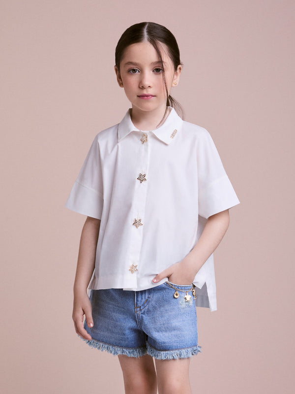 Children's Shirt with Star Buttons