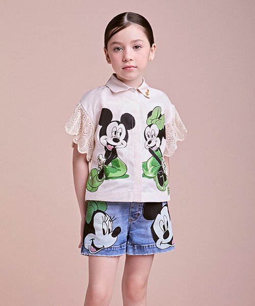 Disney Shirt with Knitted Sleeve