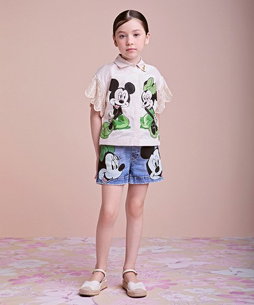 Disney Shirt with Knitted Sleeve