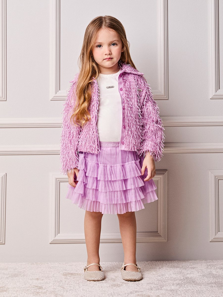 Animê Girls' Jacket – Lilac with Fringe