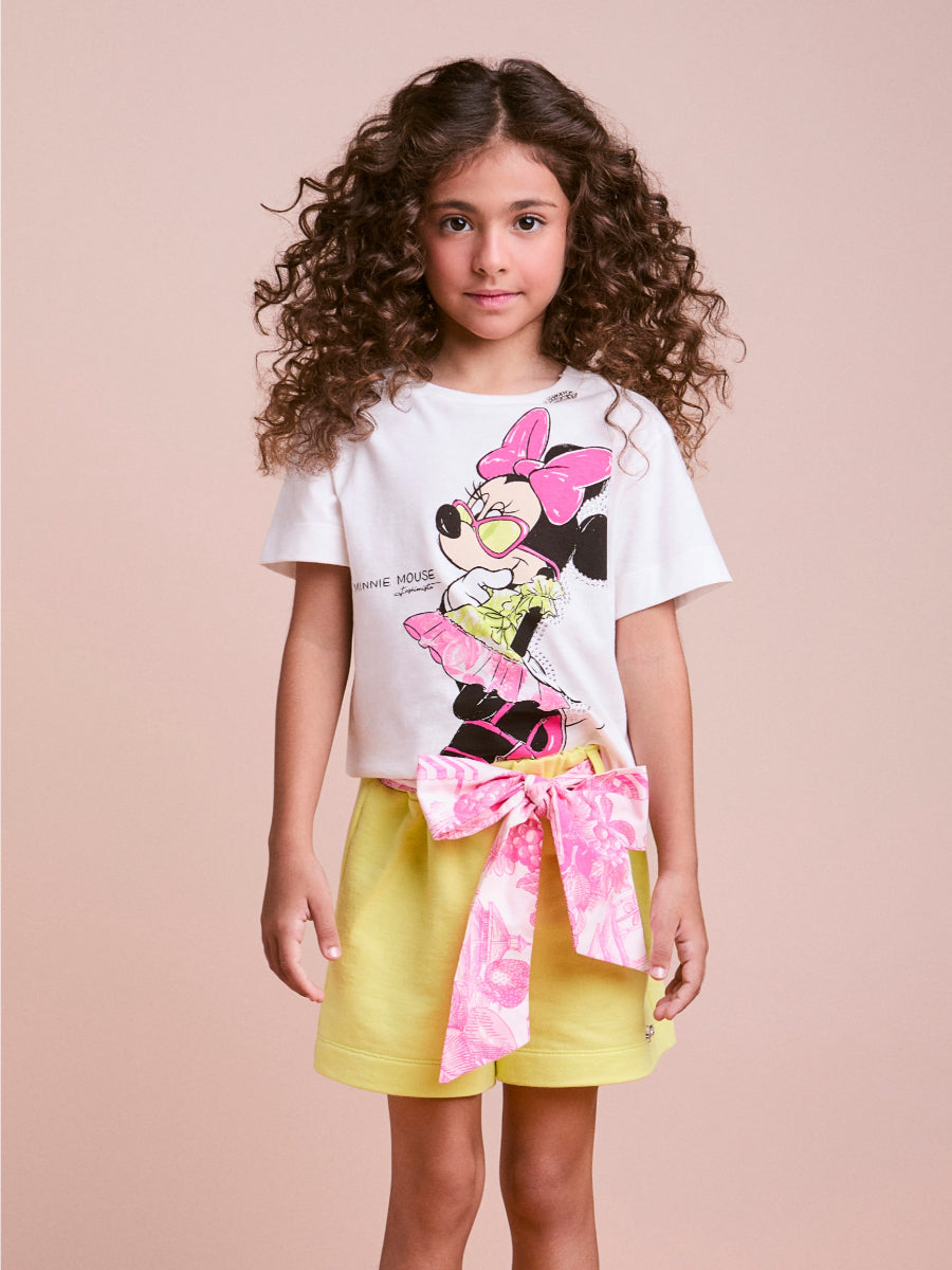 Blouse and Shorts Set with Minnie Sash
