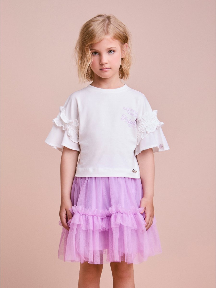 Lilac Tulle Set with Ruffles