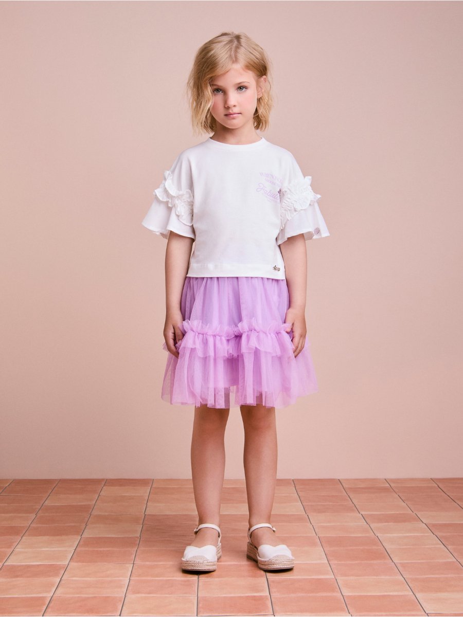 Lilac Tulle Set with Ruffles