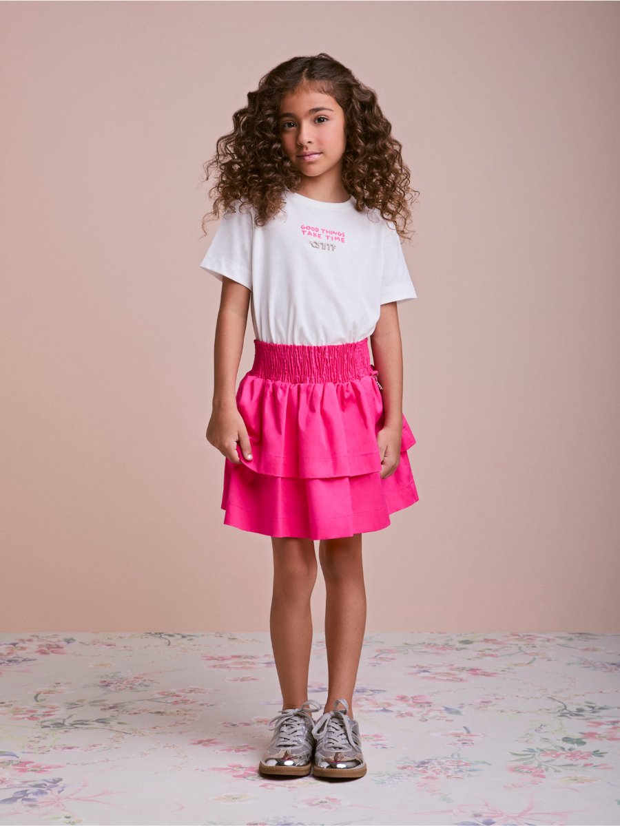 Children's Set with Pink Ruffled Skirt