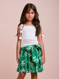 Children's Set Knitted Blouse and Laise Skirt