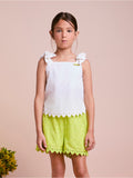 Set with Lime Green Laise Bows
