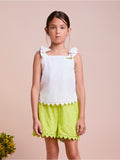 Set with Lime Green Laise Bows