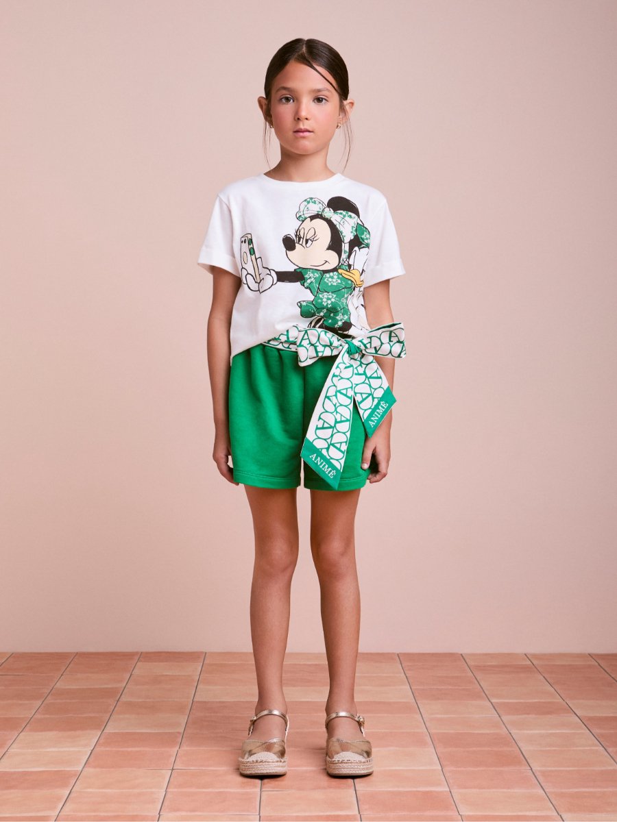 Children's Shorts with Printed Bow