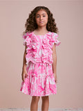 Set with Floral Print and Ruffles
