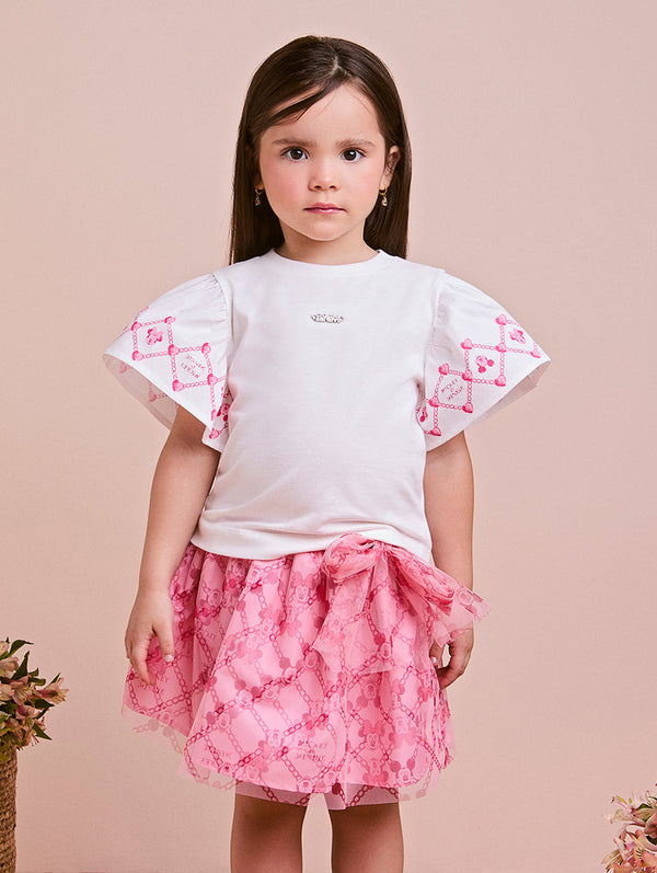 Minnie Disney Children's Tulle Set with Grid