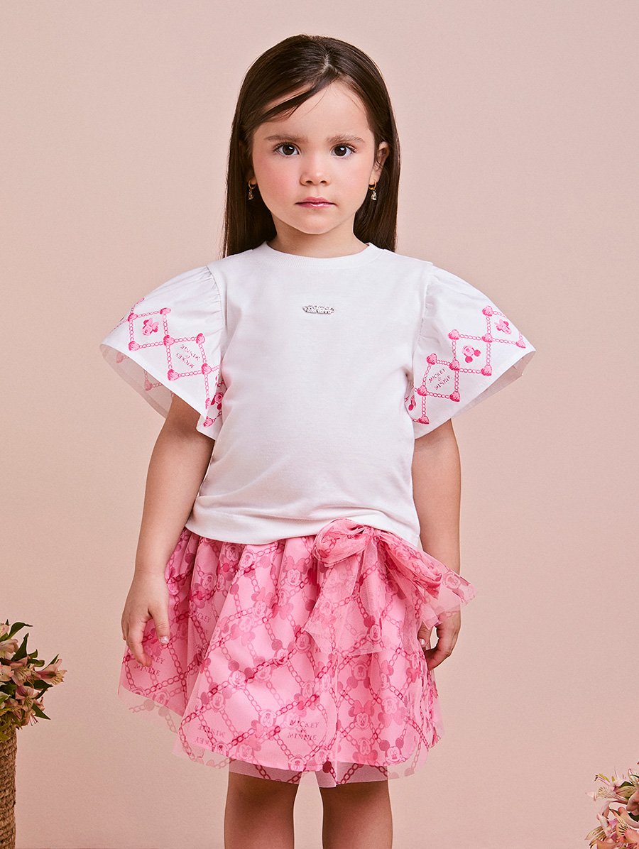 Minnie Disney Children's Tulle Set with Grid