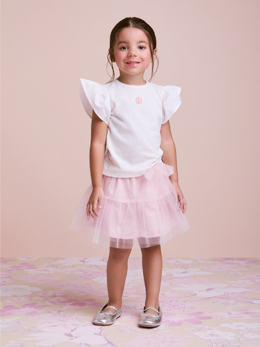 Pink Tulle Set with Bow
