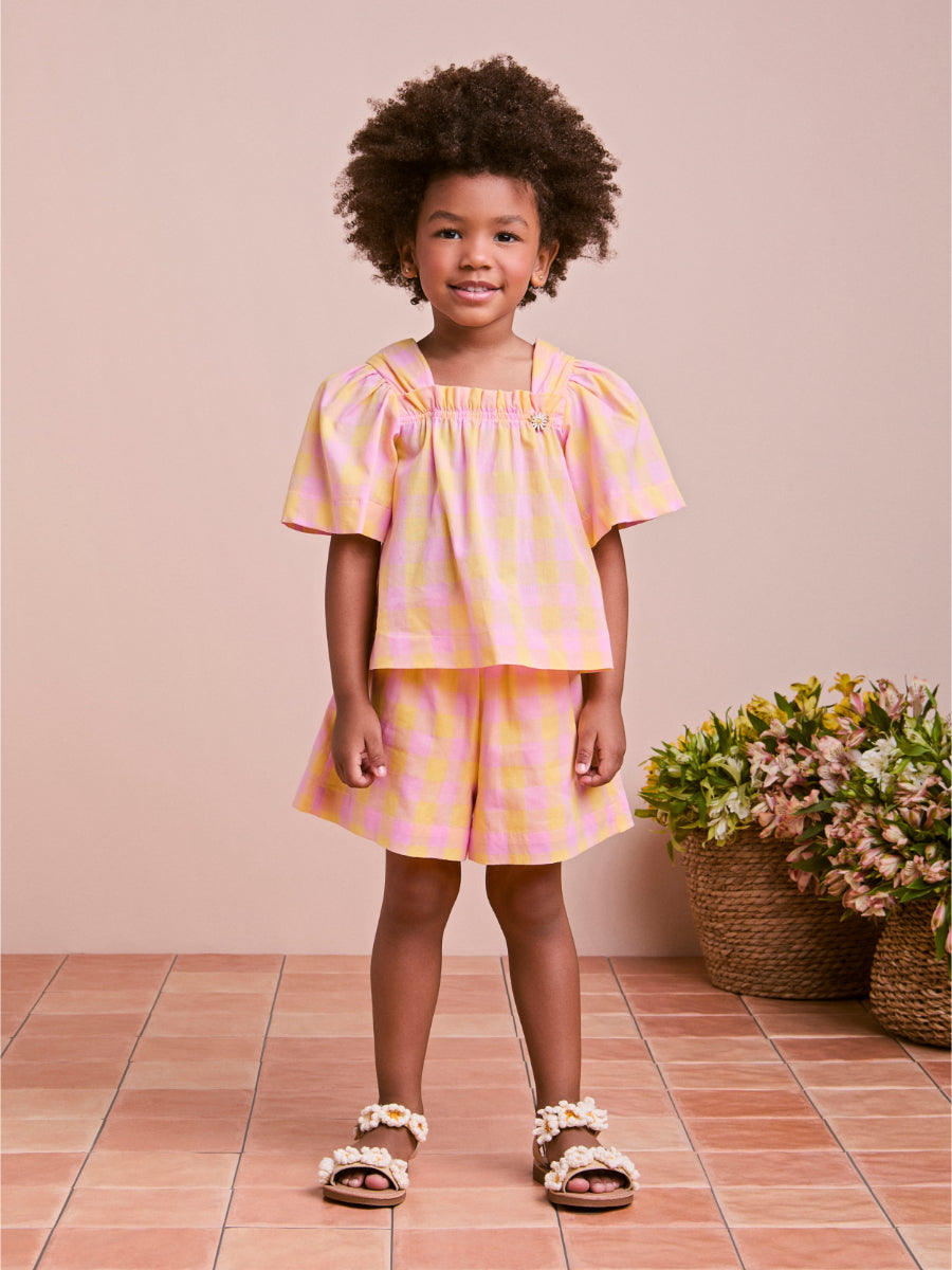 Pink Checkered Set