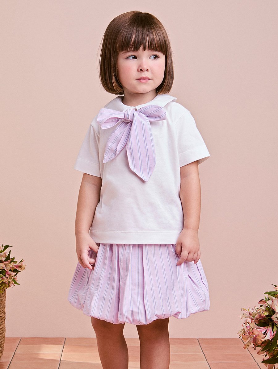 Children's Striped Balloon Set with Bow