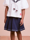 Preppy Pleated Children's Short Skirt