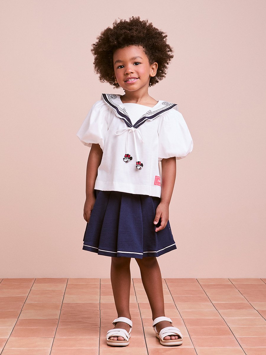 Disney Children's Blouse with Navy Collar