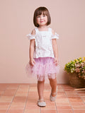 Lilac Tulle Shine Embroidered Set