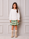 Children's Anime Girl Shirt with Ruffle Collar