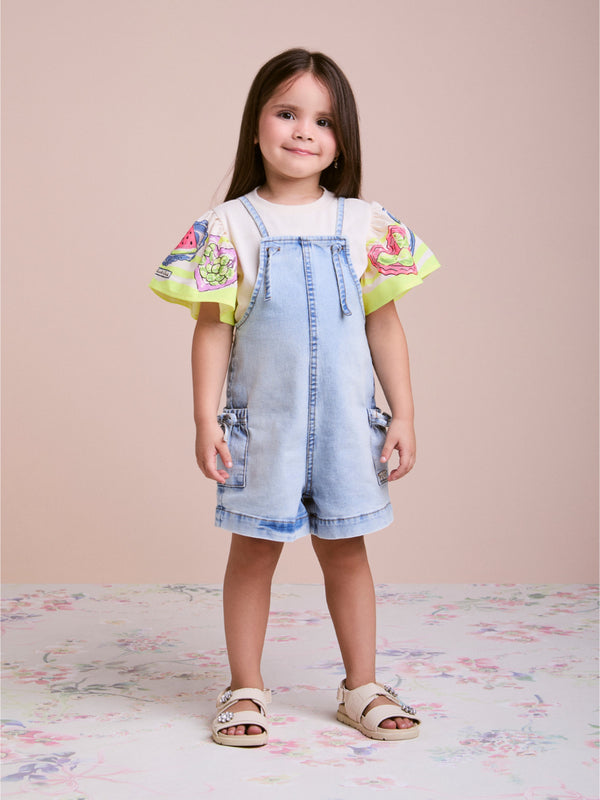 Children's Jeans Overalls with Pockets