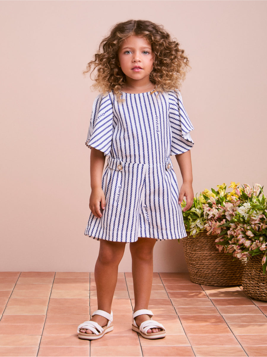 Children's Romper with Pearl Buttons