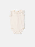 Off White Bodysuit with Lace Details