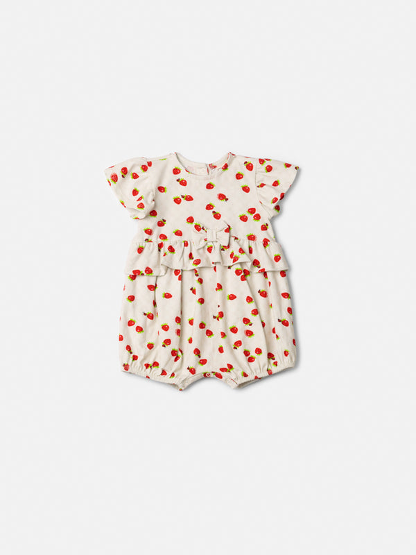 Children's Sunbath with Strawberry Print