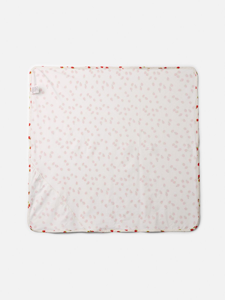 Children's Blanket with Strawberry Print