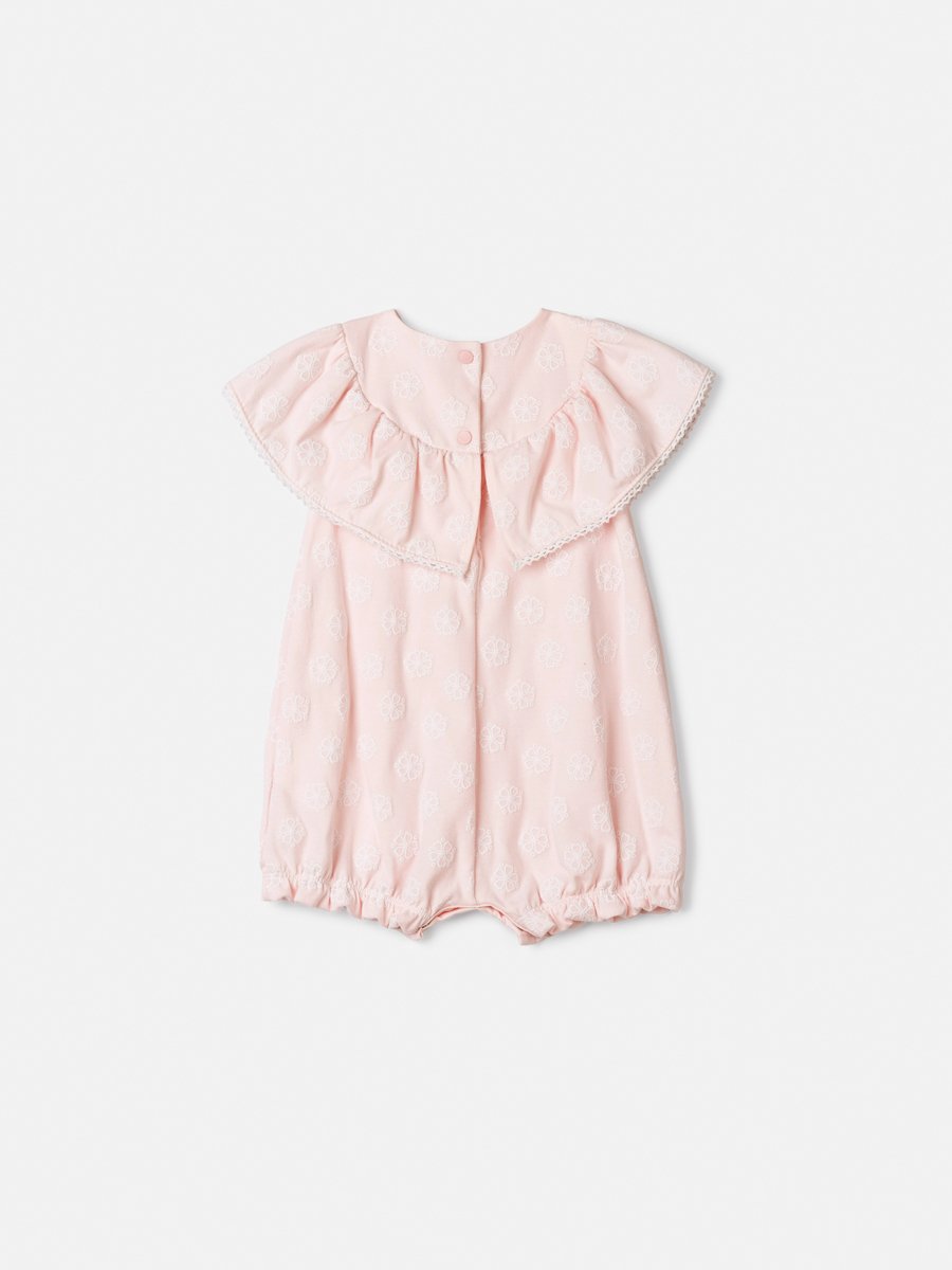Pink Sunbath with Floral Embroidery