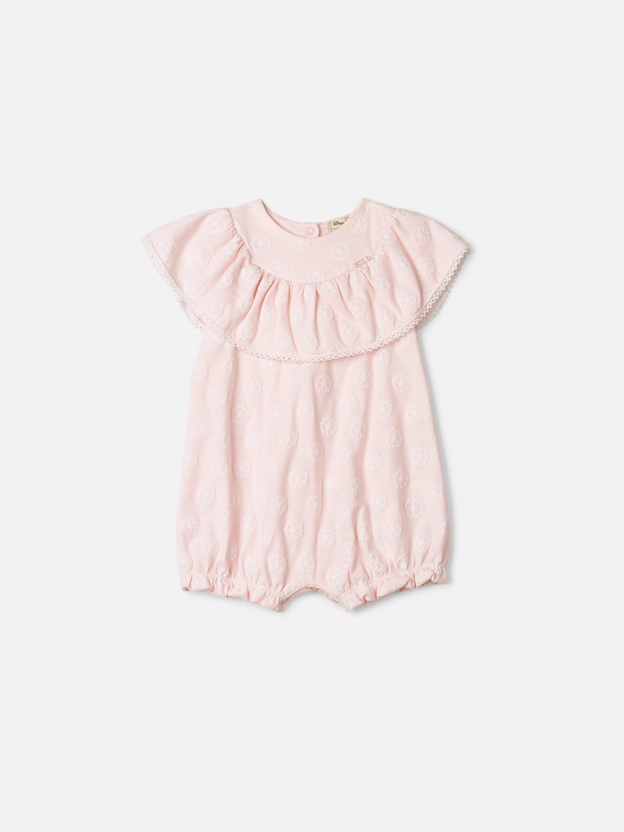 Pink Sunbath with Floral Embroidery