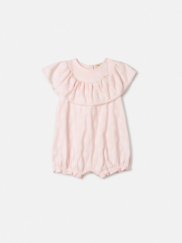 Pink Sunbath with Floral Embroidery