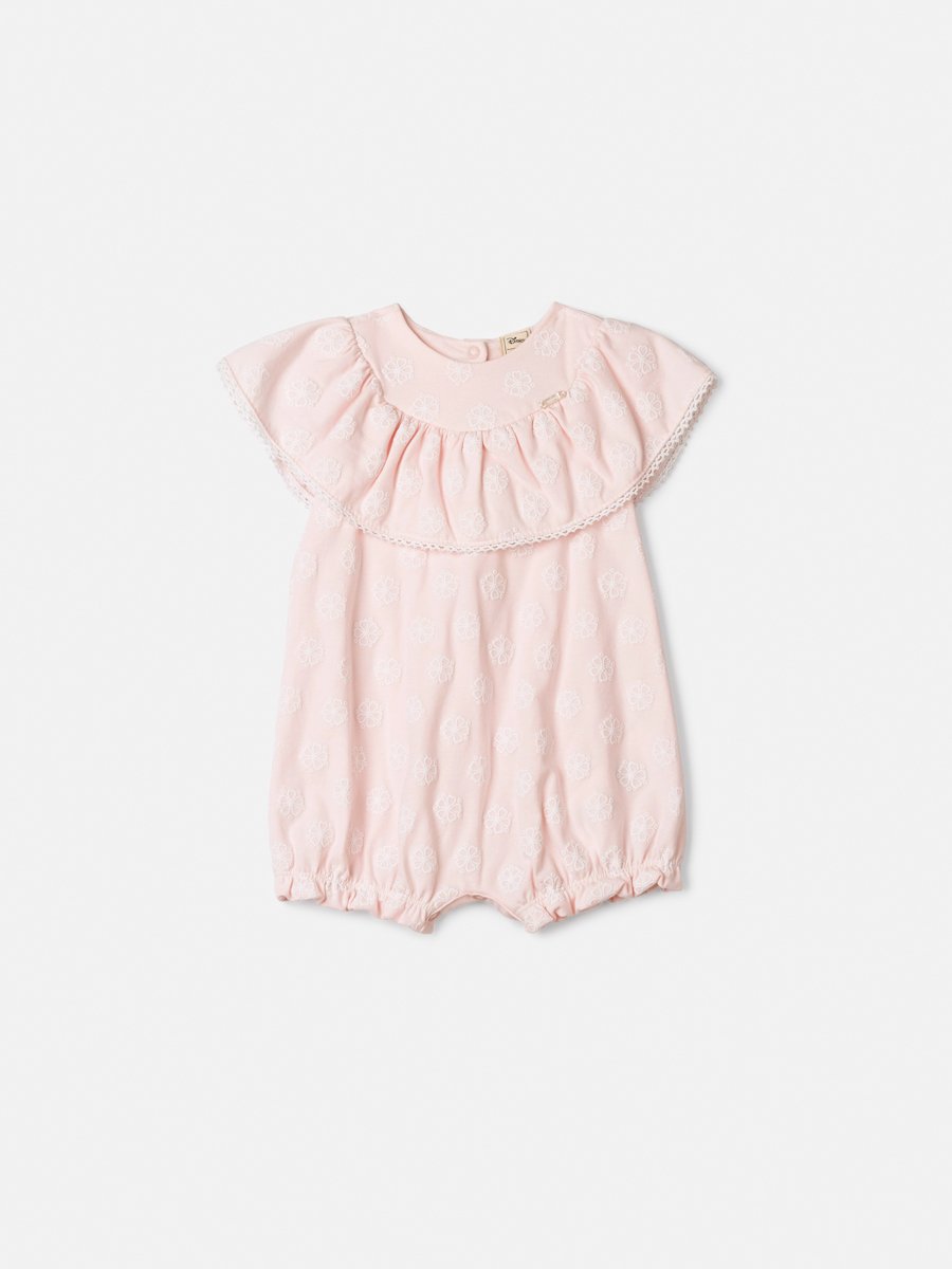 Pink Sunbath with Floral Embroidery