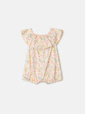 Floral Sunbath with Embroidered Collar